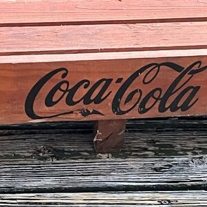 Coca Cola Wooden Sign in Red and Black